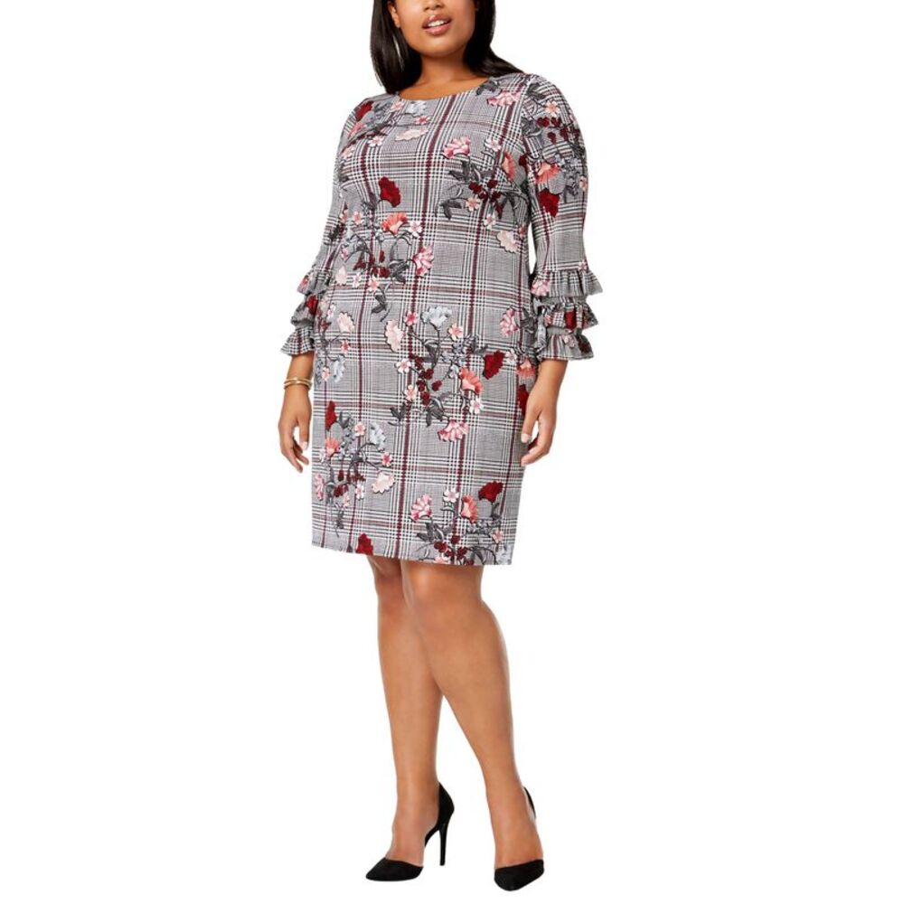 Alfani Plus Size Printed Tiered Sleeve A Line Dress